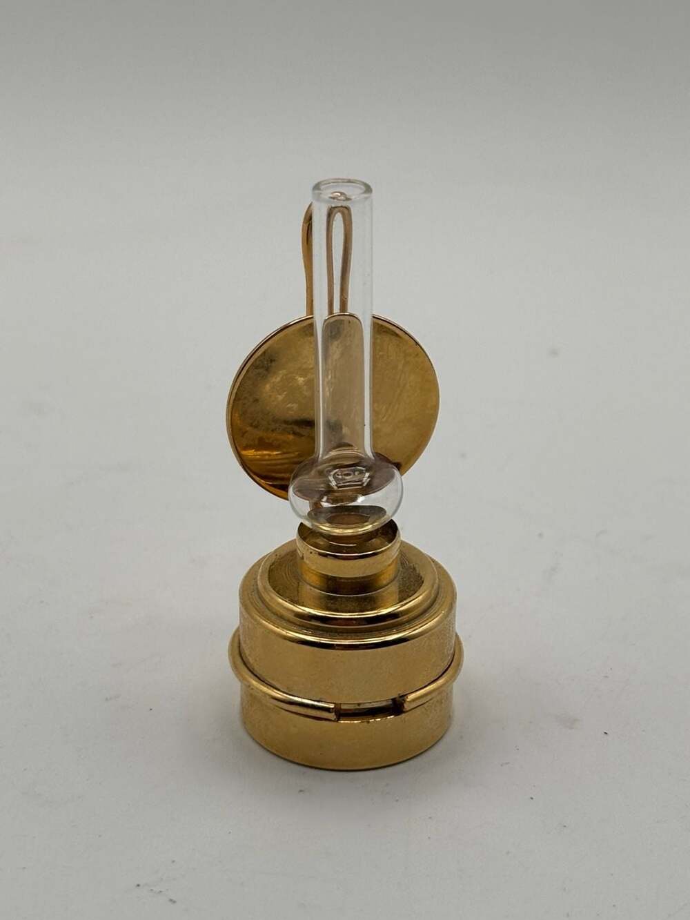 Miniature Brass and Glass Dollhouse Wall Lantern Lamp